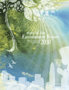 2010 Environment Report state of the Mecklenburg County