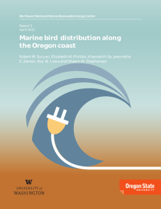 Marine bird  distribution along the Oregon coast