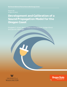 Development and Calibration of a Sound Propagation Model for the Oregon Coast