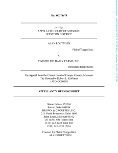 No: WD78675  IN THE APPELLATE COURT OF MISSOURI