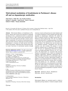 Motivational modulation of bradykinesia in Parkinson’s disease