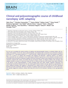 BRAIN Clinical and polysomnographic course of childhood narcolepsy with cataplexy