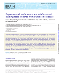 BRAIN Dopamine and performance in a reinforcement
