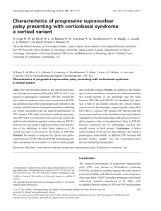 Characteristics of progressive supranuclear palsy presenting with corticobasal syndrome: a cortical variant