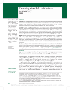 Preventing visual field deficits from neurosurgery Gavin P. Winston, PhD