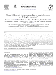 Muscle MRI reveals distinct abnormalities in genetically proven non-dystrophic myotonias