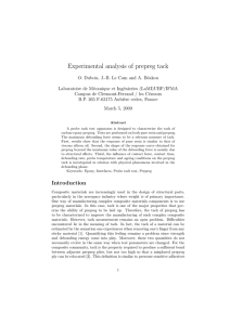 Experimental analysis of prepreg tack