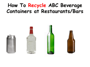 How To ABC Beverage Containers at Restaurants/Bars Recycle