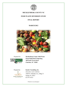 MECKLENBURG COUNTY NC FOOD WASTE DIVERSION STUDY FINAL REPORT MARCH 2012