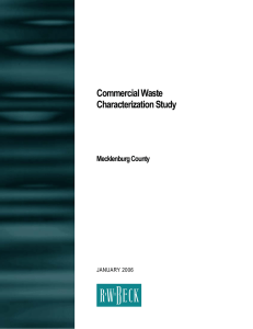 Commercial Waste Characterization Study  Mecklenburg County
