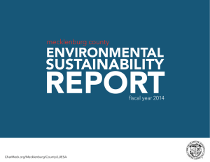 REPORT SUSTAINABILITY ENVIRONMENTAL mecklenburg county