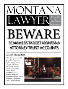 BEWARE Montana Lawyer SCAMMERS TARGET MONTANA