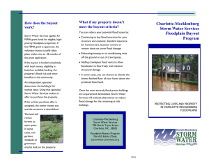 Charlotte-Mecklenburg Storm Water Services Floodplain Buyout What if my property doesn’t