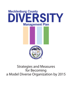 DIVERSITY Strategies and Measures for Becoming a Model Diverse Organization by 2015