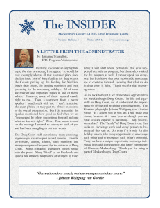 The INSIDER A LETTER FROM THE ADMINISTRATOR