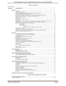 MECKLENBURG COUNTY HUMAN RESOURCES POLICY &amp; PROCEDURES