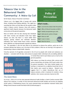 Tobacco Use in the Behavioral Health Community: A Wake-Up Call
