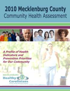 A Profile of Health Indicators and Prevention Priorities for Our Community