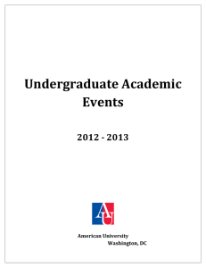 Undergraduate Academic Events 2012 - 2013