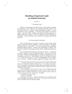 Shedding (Empirical) Light on Judicial Selection I. I