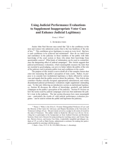 Using Judicial Performance Evaluations to Supplement Inappropriate Voter Cues