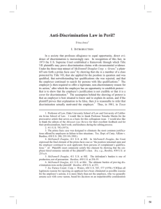 Anti-Discrimination Law in Peril? I. I