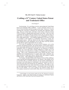Crafting a 21 Century United States Patent and Trademark Office