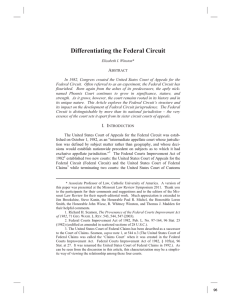 Differentiating the Federal Circuit A