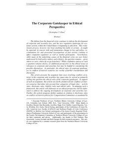 The Corporate Gatekeeper in Ethical Perspective