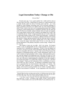 Legal Journalism Today: Change or Die