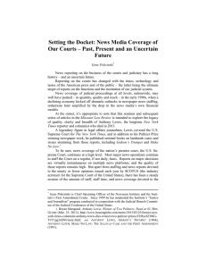 Setting the Docket: News Media Coverage of Future