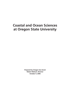 Coastal and Ocean Sciences at Oregon State University Robert Malouf, Director