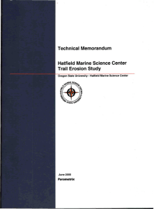 Trail Erosion Study Technical Memorandum Hatfield Marine Science Center Parametrix