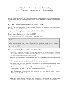 CS405 Introduction to Empirical Modelling Lab 5: Graphical representation of dependencies