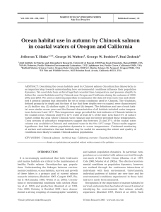 Ocean habitat use in autumn by Chinook salmon Jefferson T. Hinke