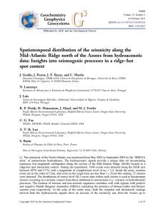Spatiotemporal distribution of the seismicity along the