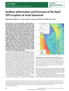 Seafloor deformation and forecasts of the April LETTERS *