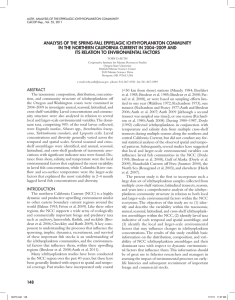 ANALYSIS OF THE SPRING-FALL EPIPELAGIC ICHTHYOPLANKTON COMMUNITY