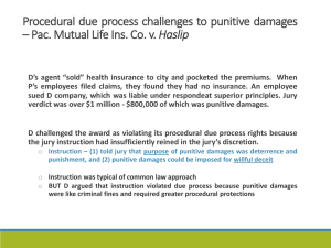 Procedural due process challenges to punitive damages Haslip