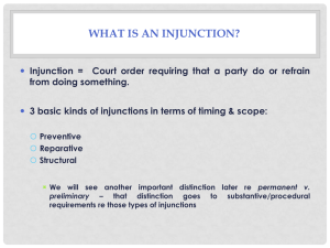 WHAT IS AN INJUNCTION?