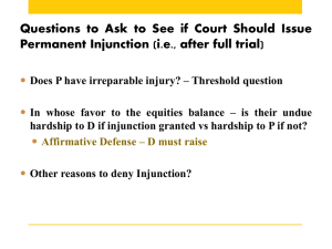 Questions to Ask to See if Court Should Issue