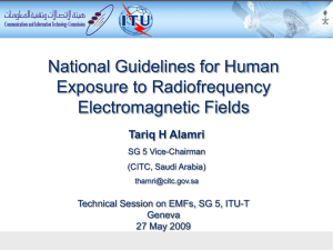National Guidelines for Human Exposure to Radiofrequency Electromagnetic Fields Tariq H Alamri