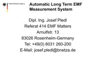 Automatic Long Term EMF Measurement System Dipl. Ing. Josef Pledl