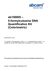 ab156905 – 5-formylcutosine DNA Quantification Kit (Colorimetric)