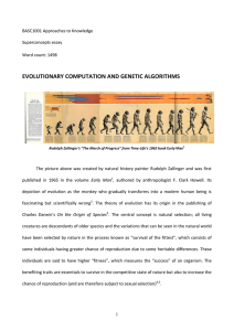 EVOLUTIONARY COMPUTATION AND GENETIC ALGORITHMS