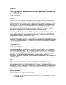 Tech Journalism: Analysis and Communication in Engineering and Technology