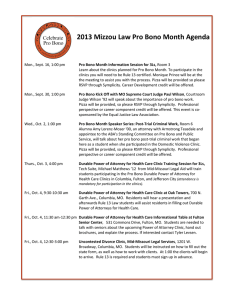 2013 Mizzou Law Pro Bono Month Agenda
