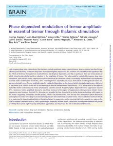 BRAIN Phase dependent modulation of tremor amplitude