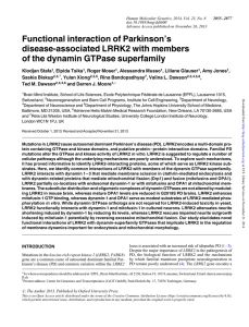Functional interaction of Parkinson’s disease-associated LRRK2 with members