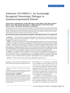 Astrovirus VA1/HMO-C: An Increasingly Recognized Neurotropic Pathogen in Immunocompromised Patients